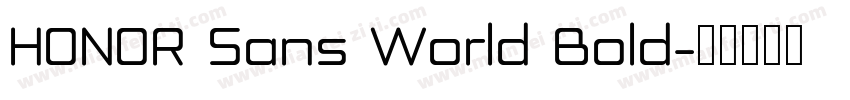 HONOR Sans World Bold字体转换